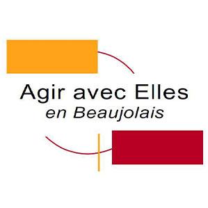 Logo agir avec elles en beaujolais